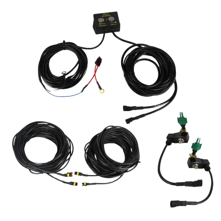 KIT PONTA CERCA BARRA 12V PULVERIZADOR AGRICOLA E BICO VERDE