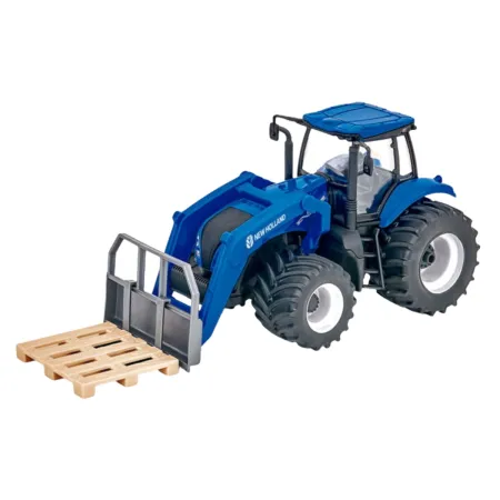 TRATOR NEW HOLLAND T8 C/ EMPILHADEIRA BRINQUEDO 1/30